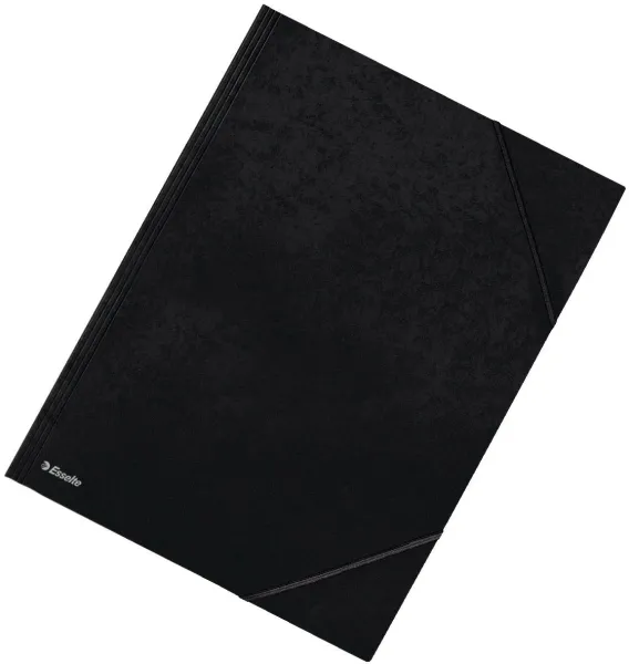 Esselte 3-Klappen-Gummibandmappe Karton Schwarz A3 200 Blatt