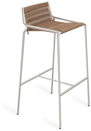 Thorup Copenhagen Noel Barhocker H77 Stahl/Braune Wolle