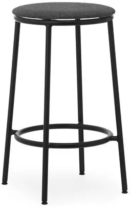 Normann Copenhagen Circa Barhocker H65 Gepolstert Schwarz/MLF16 Schwarz