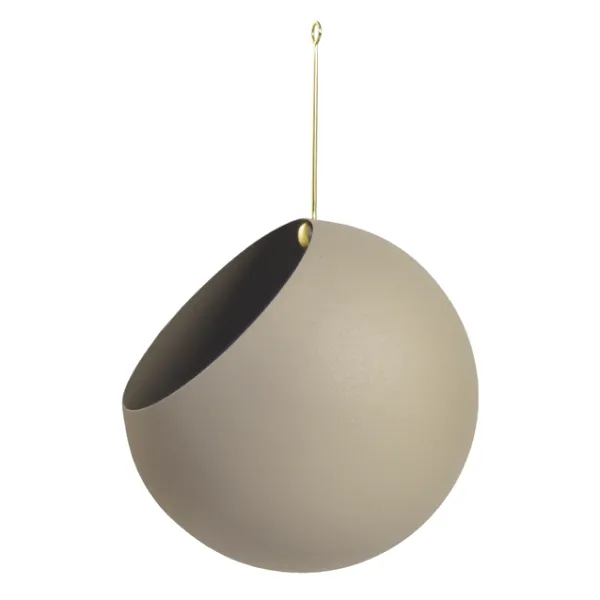 AYTM GLOBE Hängende Blumentopf 32 cm Taupe