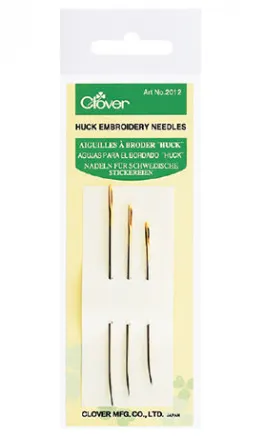 Clover Sticknadeln Gebogene Spitze 3 Grössen 3 Stück