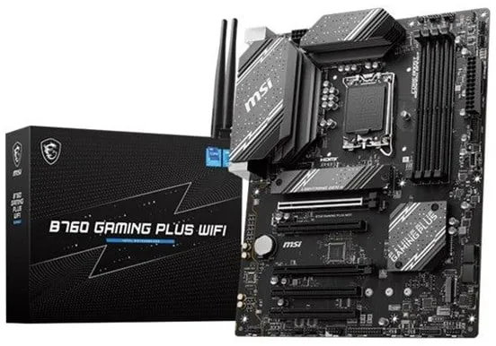 MSI B760 GAMING PLUS WIFI Mainboard - Intel B760 - Intel LGA1700 Socket - DDR5 RAM - ATX