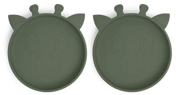 Nuuroo Akila Silikon-Teller 2er-Pack - Dusty Green