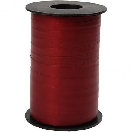 Geschenkband, dunkelrot, B: 10 mm, matt, 250 m/ 1 Rolle.