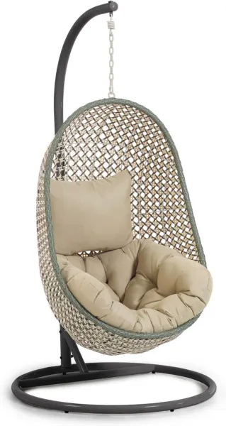 Cira, Hängesessel für den Aussenbereich mit Gestell, mehrfarbig, H197x105x105 cm