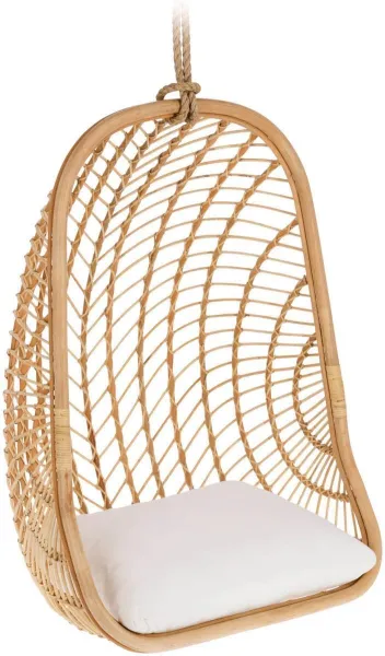 Ekaterina, Hängesessel für den Aussenbereich, natur/weiss, H127x85x73 cm