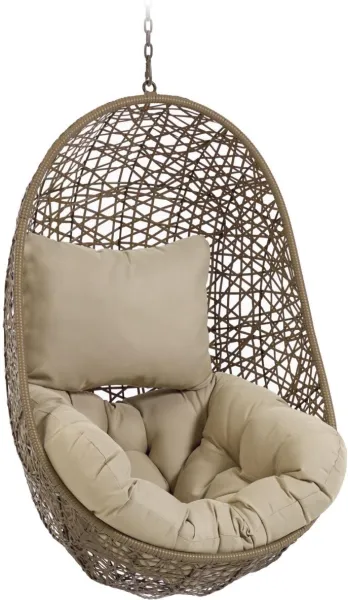 Florina, Hängesessel für den Aussenbereich, natur, Rattan