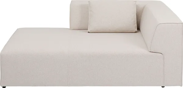 KARE DESIGN Infinity Ottomane Elements Cream Left Modul - cremefarbenes Polyester und Polypropylen