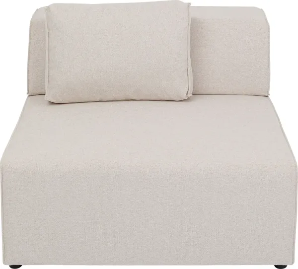 KARE DESIGN Infinity 2-Sitzer Elements Cream Modul, 100 cm - cremefarbenes Polyester und Polypropylen