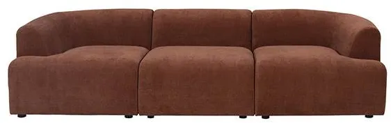 Baloo 3-Sitzer-Modulsofa - rostfarbenes Stoff
