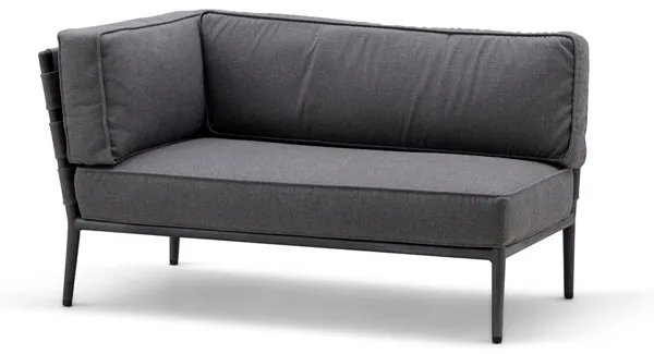 Cane-Line Conic 2-Sitzer Modulsofa - grau - rechtsgerichtet