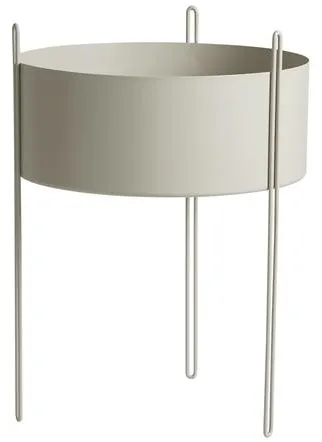 Woud Pidestall Blumentopf Gross Grau