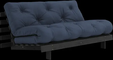 Karup Design Roots Schlafsofa mit Roots Matratze 160x200 Marineblau/Schwarz lackiert