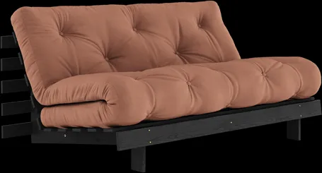 Karup Design Roots Schlafsofa mit Roots Matratze 160x200 Clay Brown/Schwarz lackiert