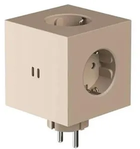 Avolt Square 2 Steckdosenleiste Beige