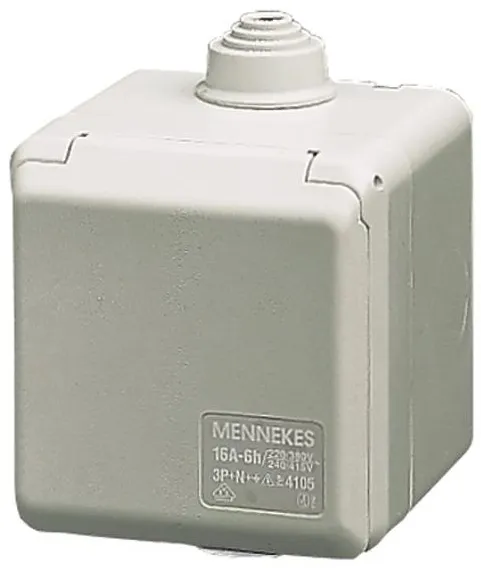 Mennekes CEE Aussensteckdose 3-polig 16A 230V IP44 6H 4102