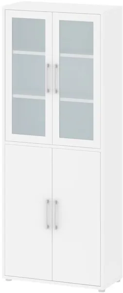 TVILUM Prima Vitrine - weisses Holz mit 2 Glastüren