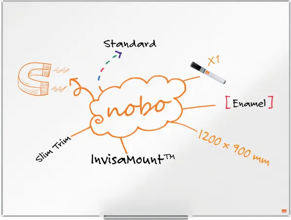 Nobo Impression Pro emaillierte Whiteboard 120x90cm weiss
